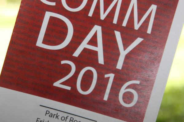 Comm Day 2016 flyer