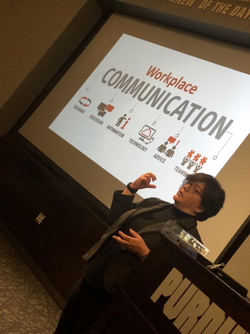 Dr. Nicole Kraft Speaks at the University of Purdue Athletic Department Kraft at Purdue