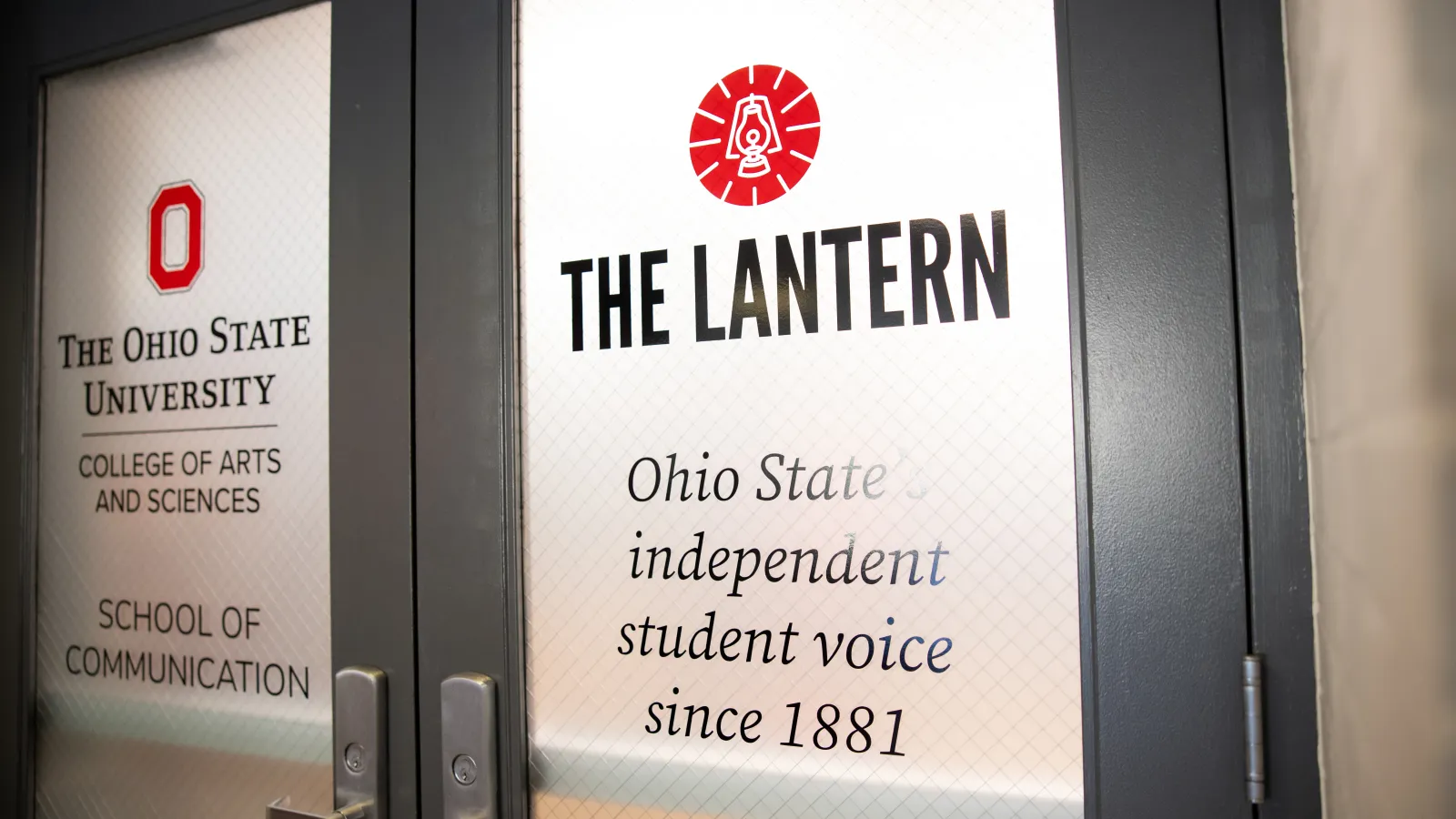 Doors to new Lantern Newsroom