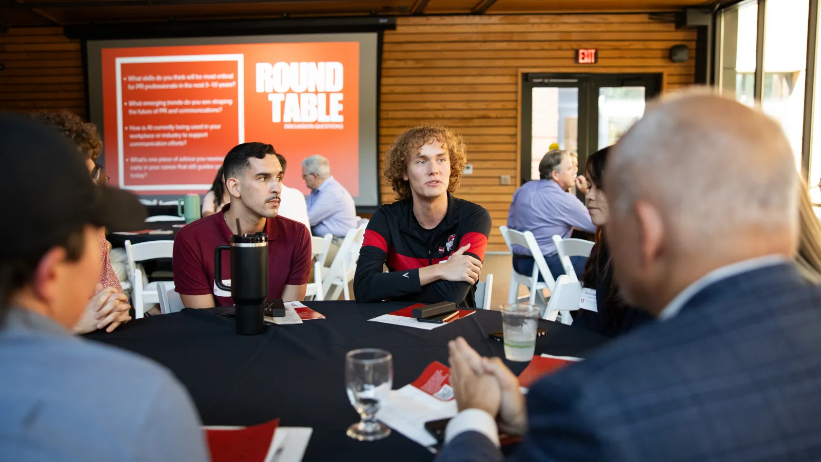 Round table discussion at School of Comm Reunion