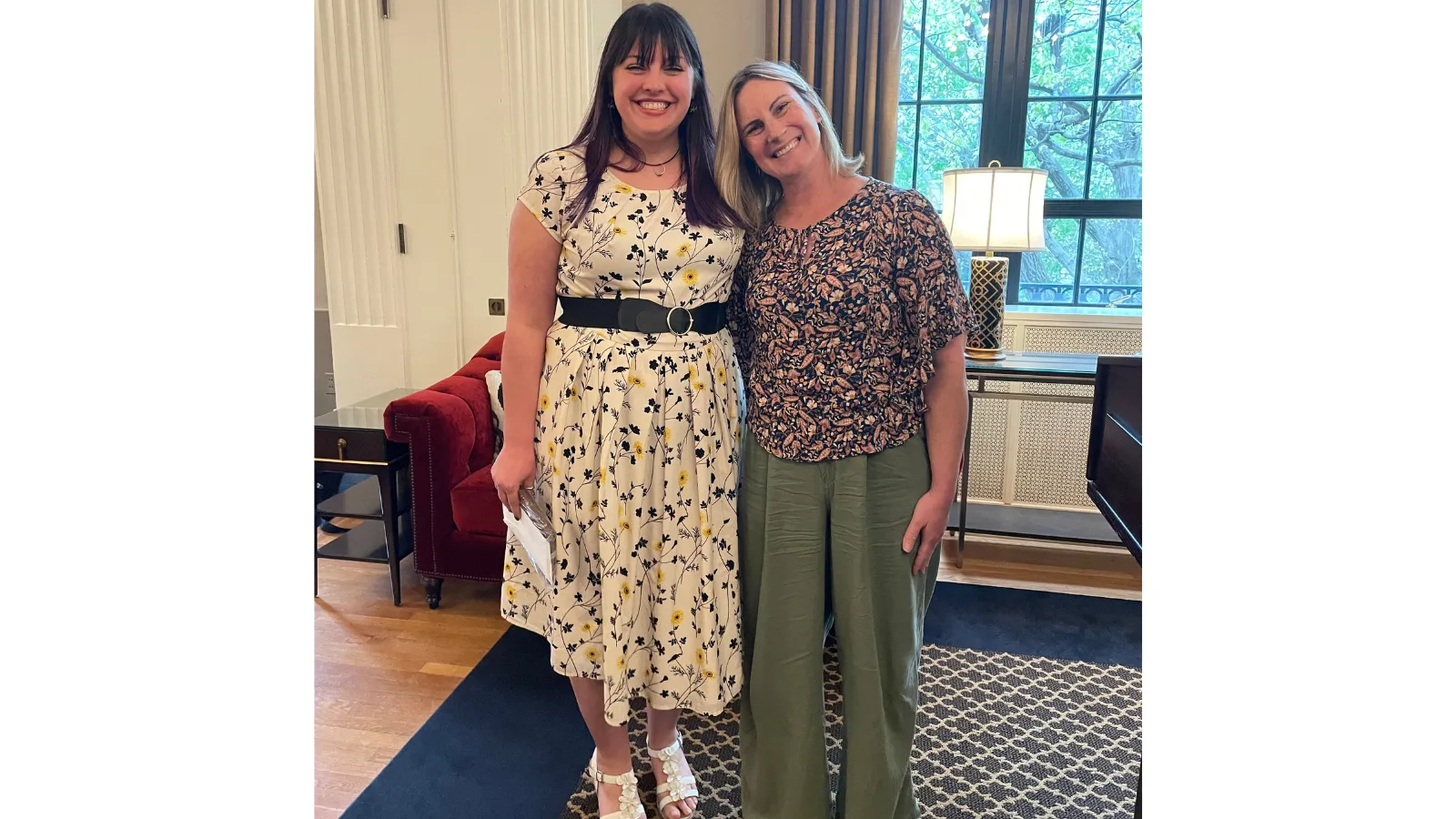 Grad Student and teacher at banquet