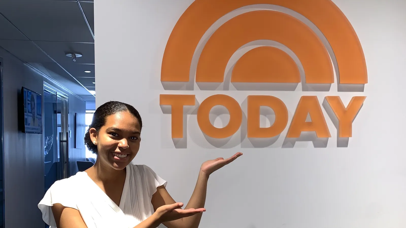 Akayla Gardner posing with the TODAY Show logo
