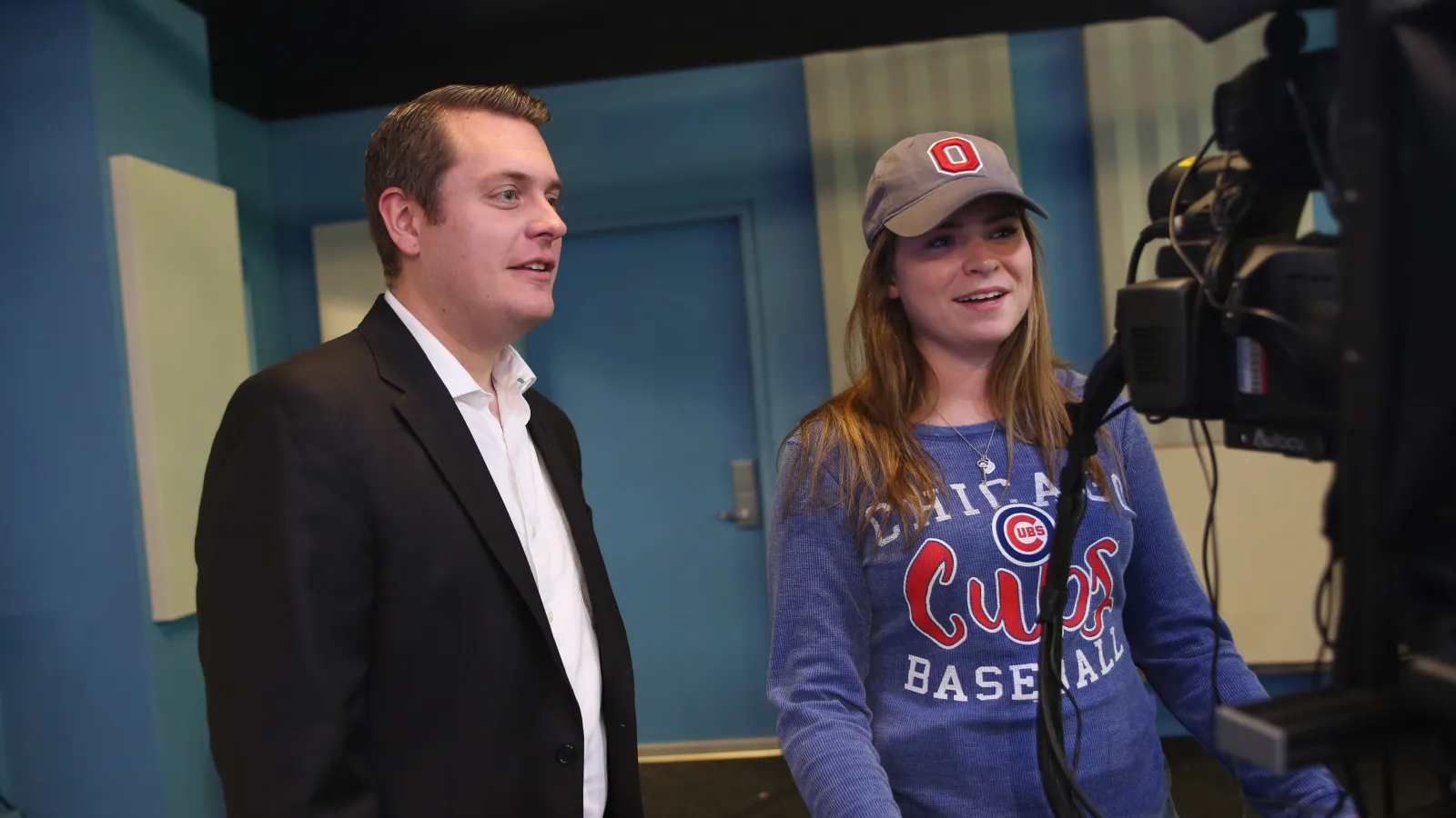Harrison Hove with students