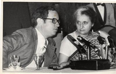 Belkind with Minister Indira Gandhi