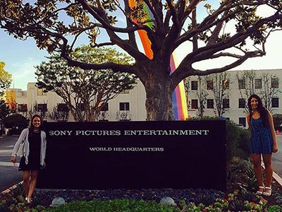 Elizabeth Tzagournis with Sony Pictures