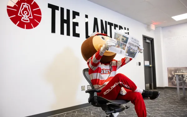 Brutus at lantern newsroom dedication