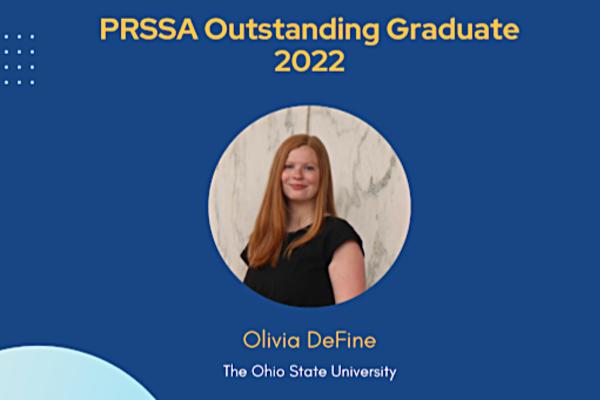 Define Receives PRSSA Outstanding Graduate Award