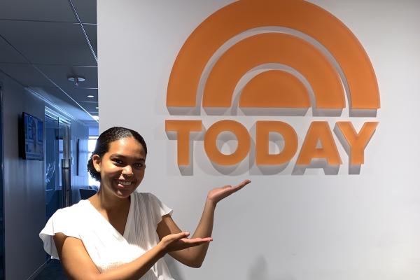 Akayla Gardner posing with the TODAY Show logo