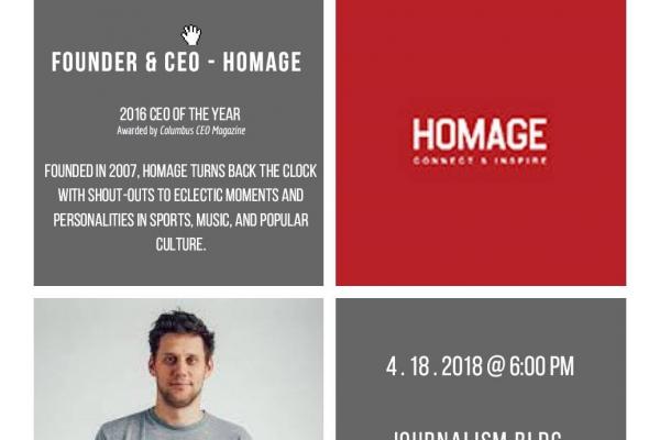 Ryan Vesler from Homage presentation at BASCA Ryan Vesler from Homage presentation at BASCA