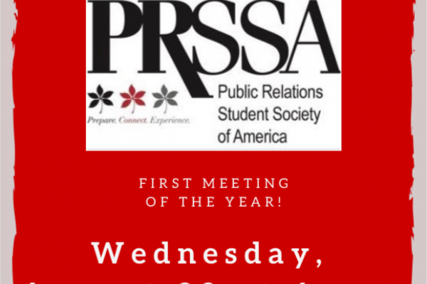 PRSSA meets on Wednesdays from 6-7 in Enarson 311.