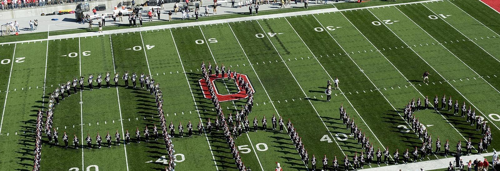 Ohio State Marching Band doing Script Ohio